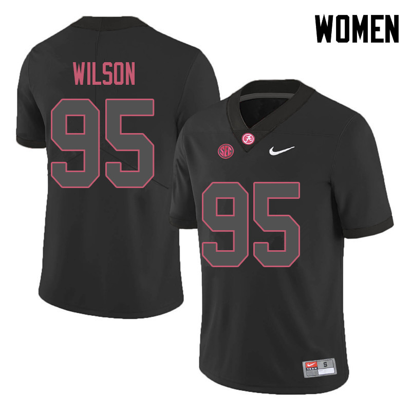 Women #95 Taylor Wilson Alabama Crimson Tide College Football Jerseys Sale-Black